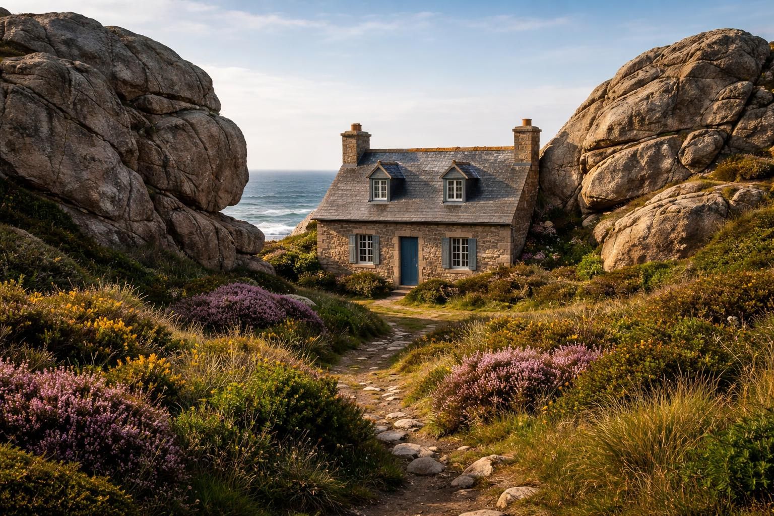 découvrez la maison entre 2 rochers en bretagne, un paradis caché alliant charme naturel et tranquillité, idéal pour une escapade authentique au cœur de la nature bretonne.
