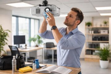 assurez la longévité et la performance de votre vidéoprojecteur epson en agence grâce à une routine de maintenance régulière et un nettoyage efficace.
